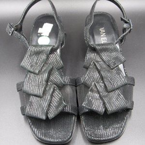 Vaneli Chunky Heel Strappy Sandals Black 6N